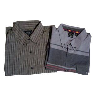Dockers & Burnside brands 2 GRAY long sleeve shirts sz M (#6)